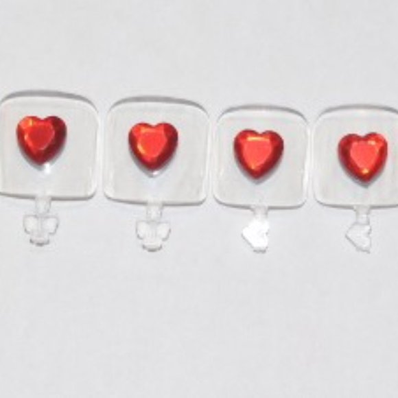 Red Heart- press on Toe nail set - Picture 3 of 6